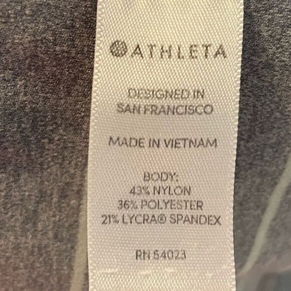 Athleta Gray Stripe Salutation 7/8 Tight In POWERVITA - Picture 15 of 16